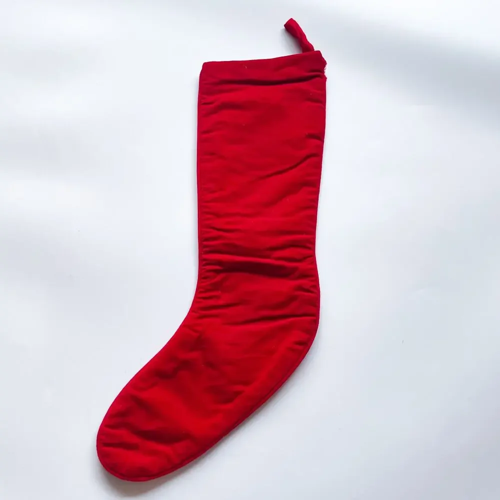 Vintage Imperial Elegance Wool Needlepoint Santa Christmas Stocking Candy Cane
